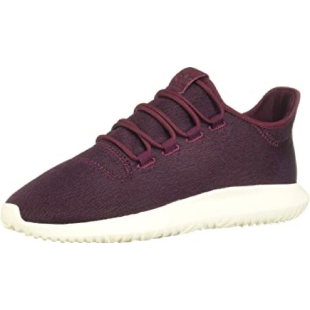 Adidas Size 10 Tubular Shadow Maroon Burgundy Knit Sneakers CQ2461 Low Top Shoe